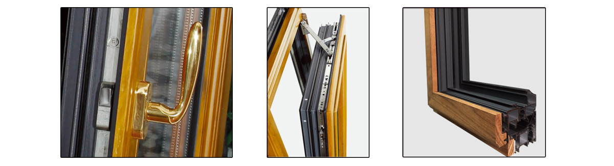 铝包木断桥平开窗系列 铝包木断桥平开窗系列